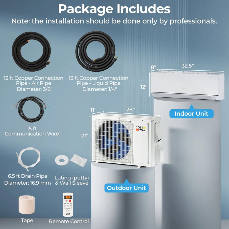 SEERXtreme Series ENERGY STAR Certified 12000 BTU 24 SEER2 208-230V Mini Split Heat Pump Heating at -15¬∞F by DirectDeals
