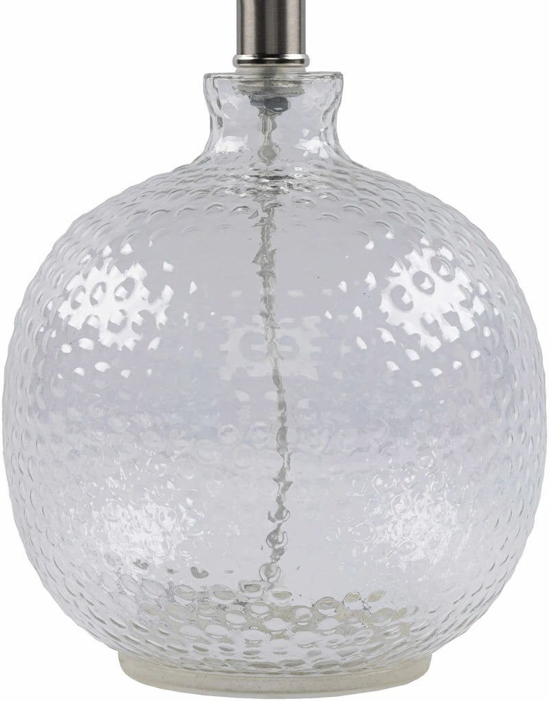 Enetai Glass White Table Lamp by Boutique Rugs