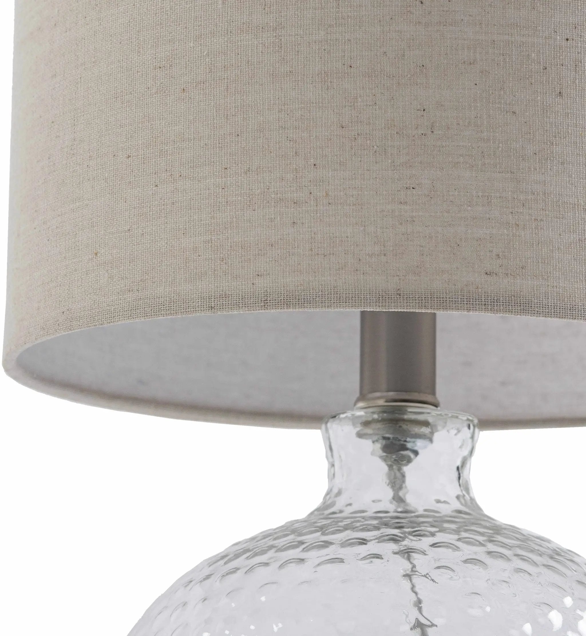 Enetai Glass White Table Lamp by Boutique Rugs