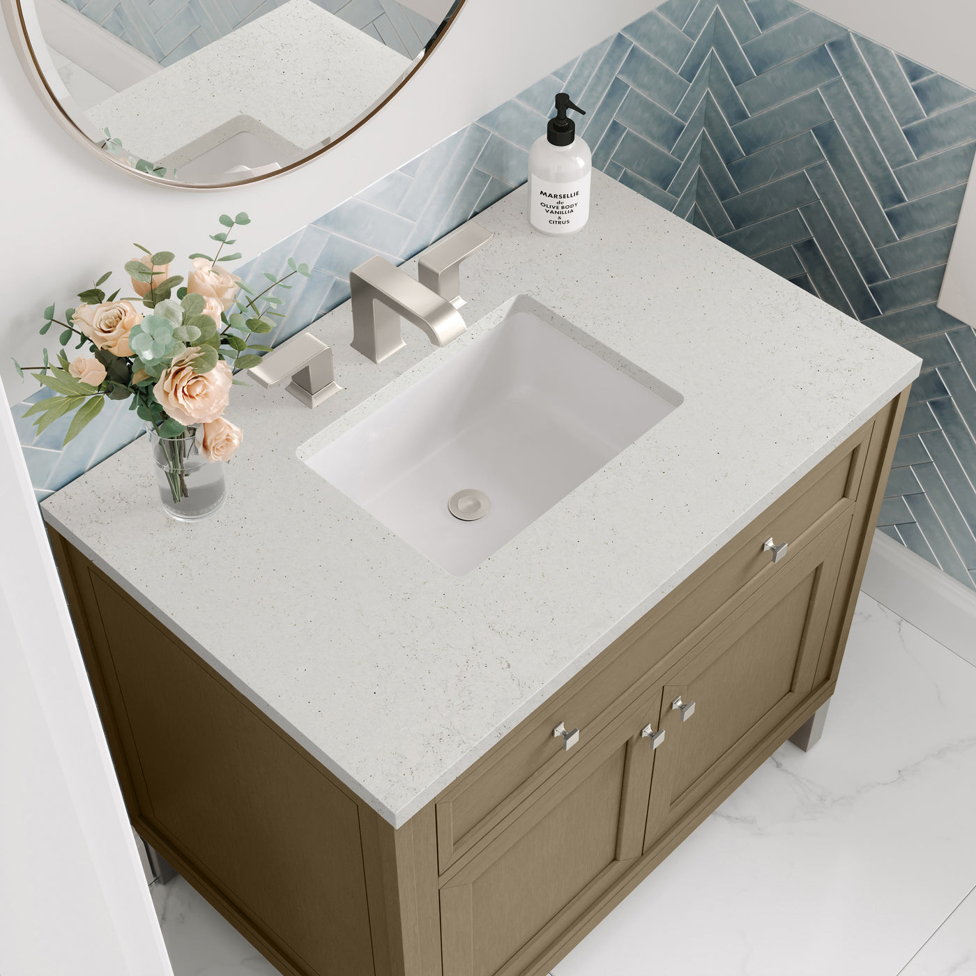 James Martin Chicago 36" Single Bathroom Vanity, Walnut Whisper, view 31