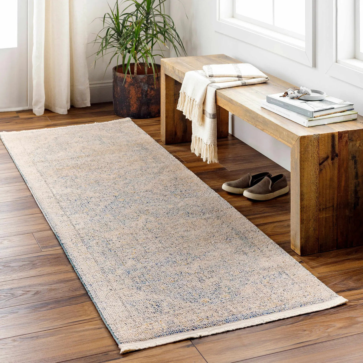 Tusa Blue Area Rug - Clearance, installed in a room 2