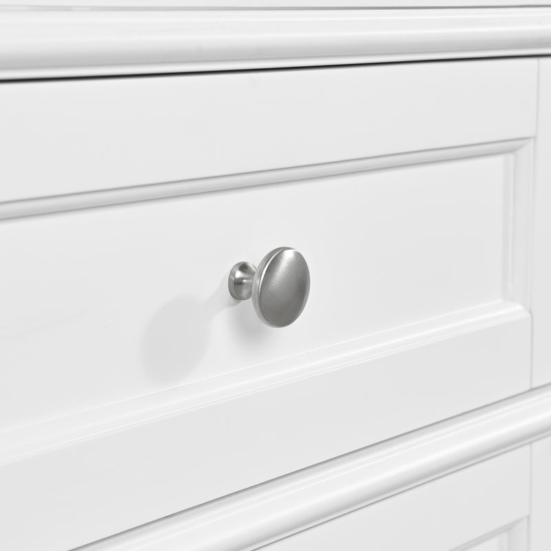 James Martin Brittany Linen Cabinet, Bright White, view 10