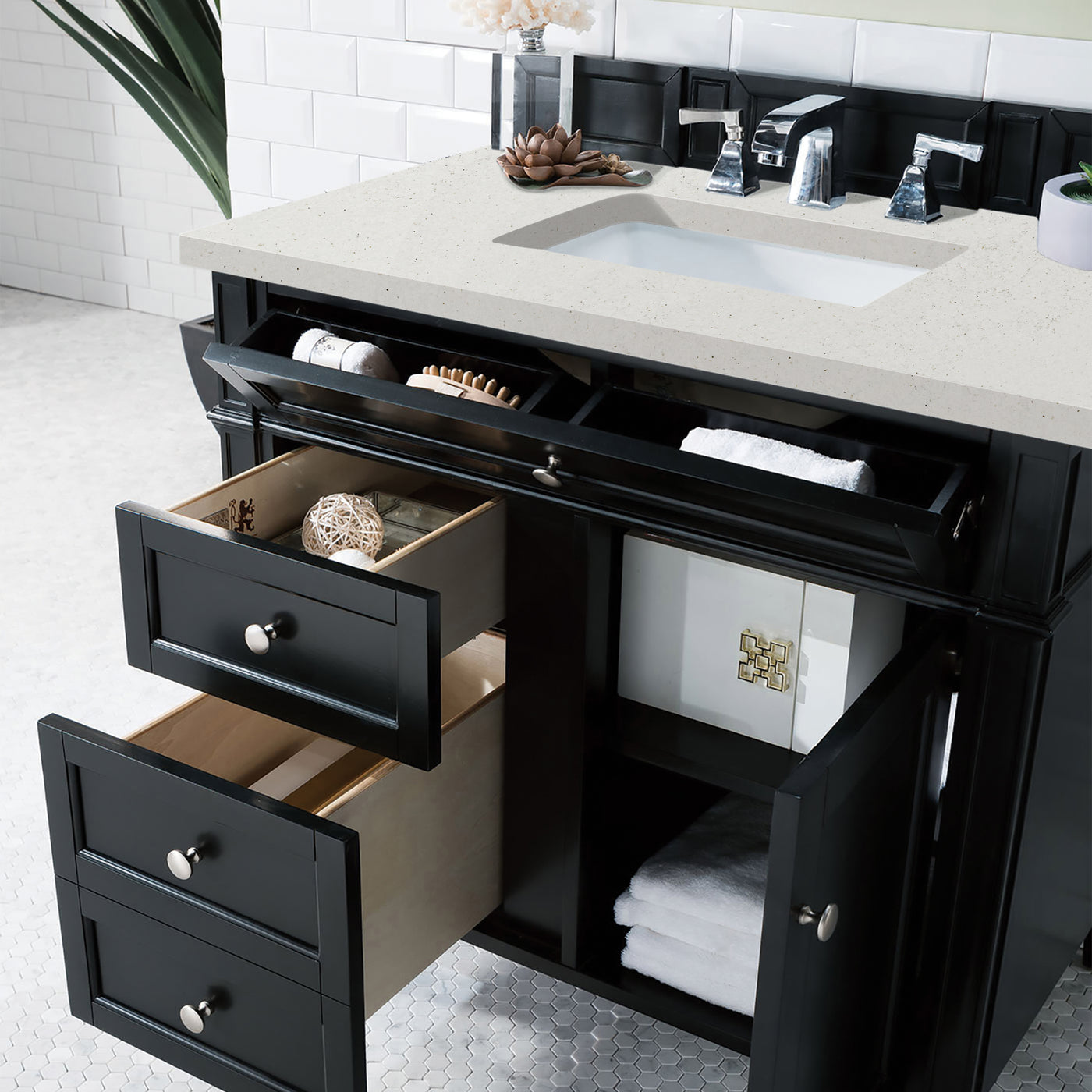 James Martin Brittany 36" Single Bathroom Vanity, Black Onyx, view 19