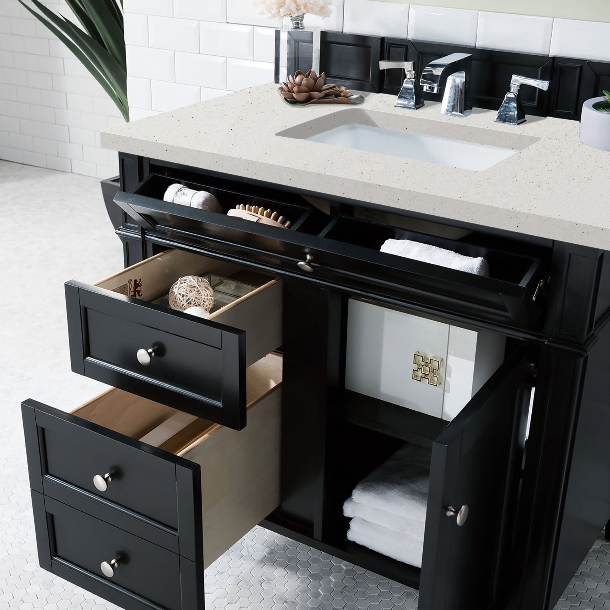 James Martin Brittany 36" Single Bathroom Vanity, Black Onyx, view 19