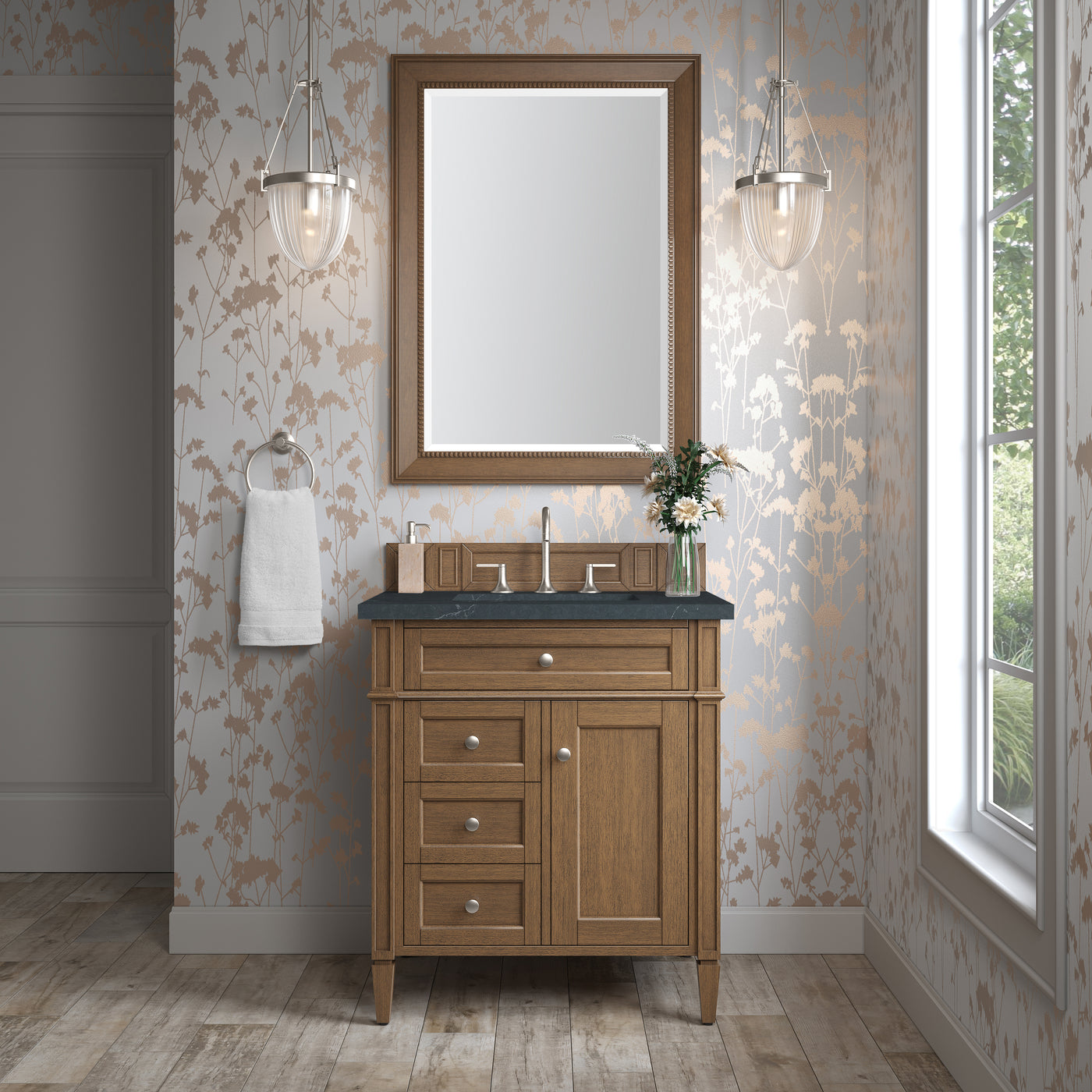 James Martin Brittany 30" Single Bathroom Vanity, Saddle Brown, view 22