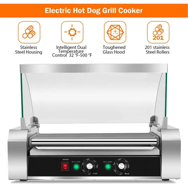 18 Hot Dog 7-Roller Commercial Cooker by DirectDeals