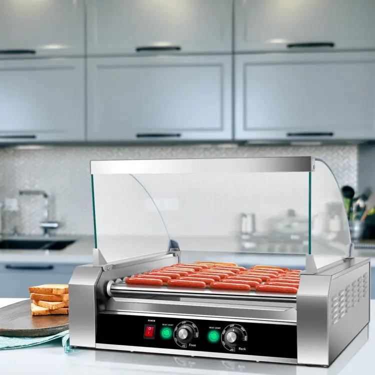 Stainless Steel 11-Roller Hot Dog Cooker, Holds 30 Hot Dogs by DirectDeals