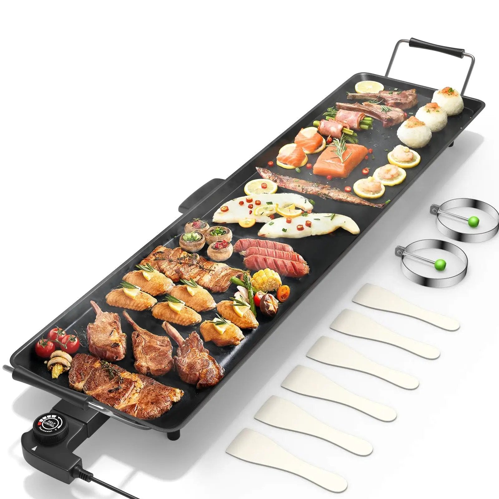 35 Inch Electric Griddle with Adjustable Temperature by DirectDeals