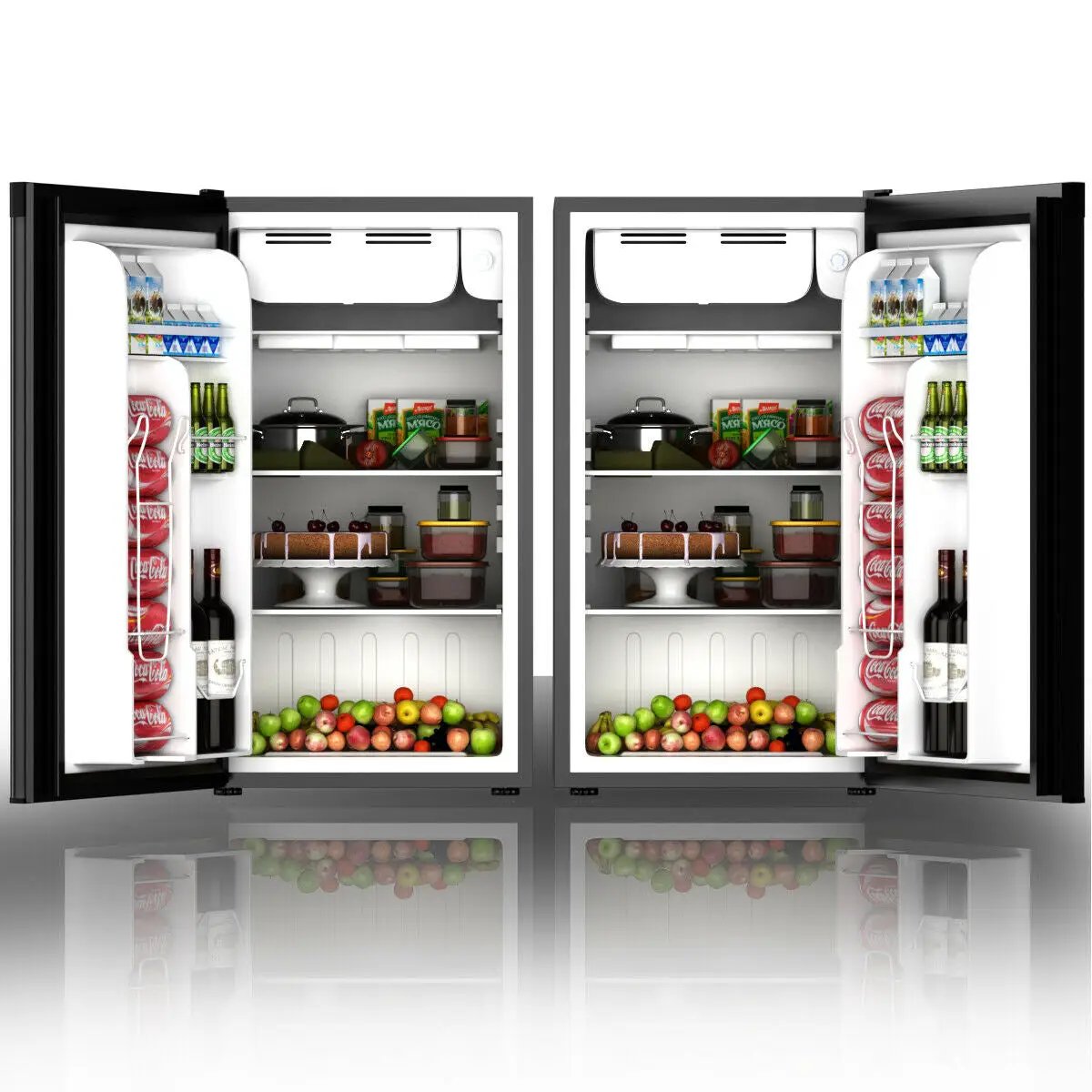 3.2 cu.ft. Mini Dorm Compact Refrigerator-Black by DirectDeals