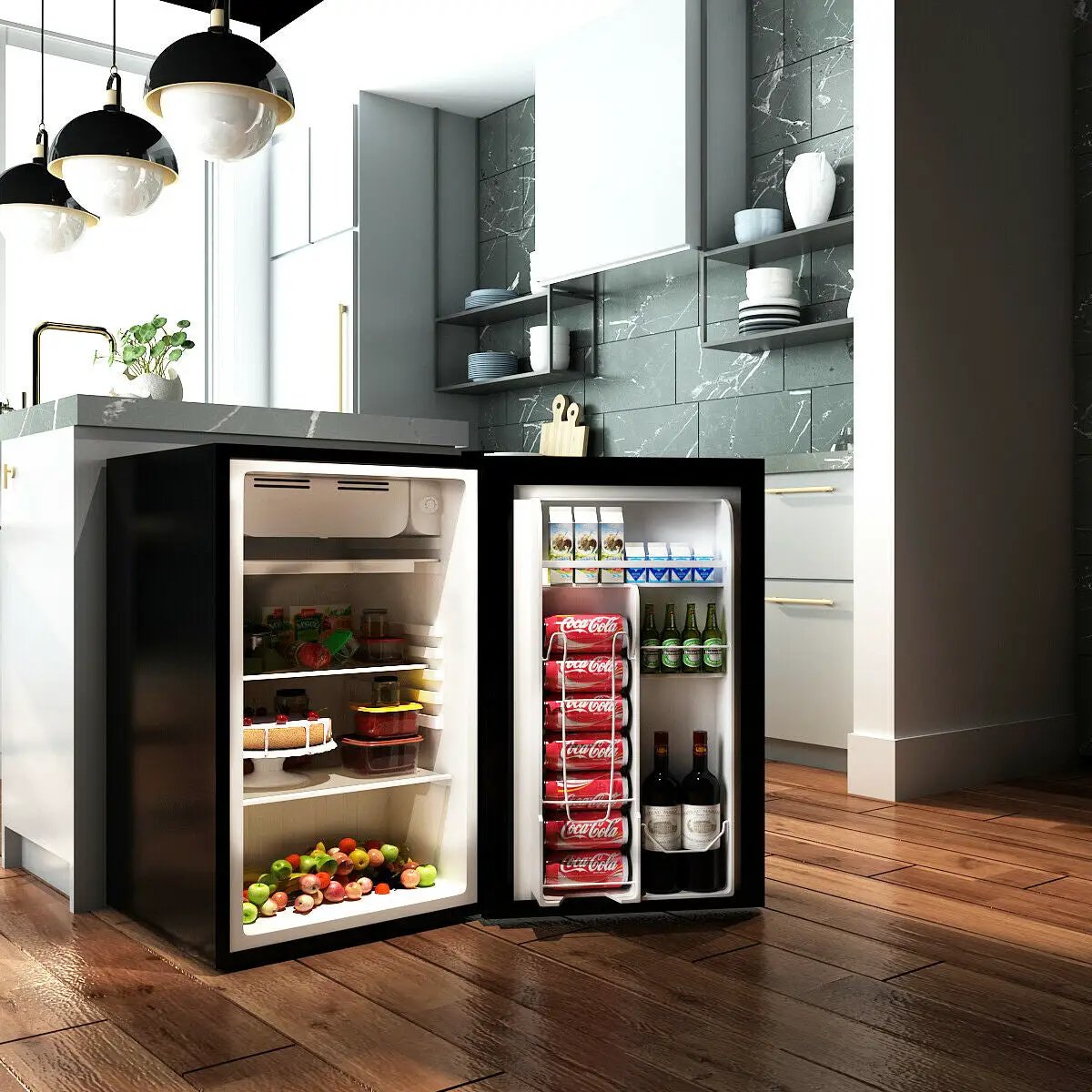 3.2 cu.ft. Mini Dorm Compact Refrigerator-Black by DirectDeals