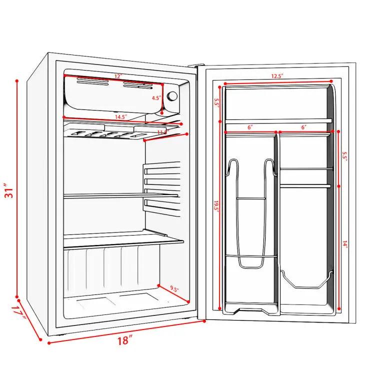3.2 cu. ft. Mini Dorm Compact Refrigerator by DirectDeals