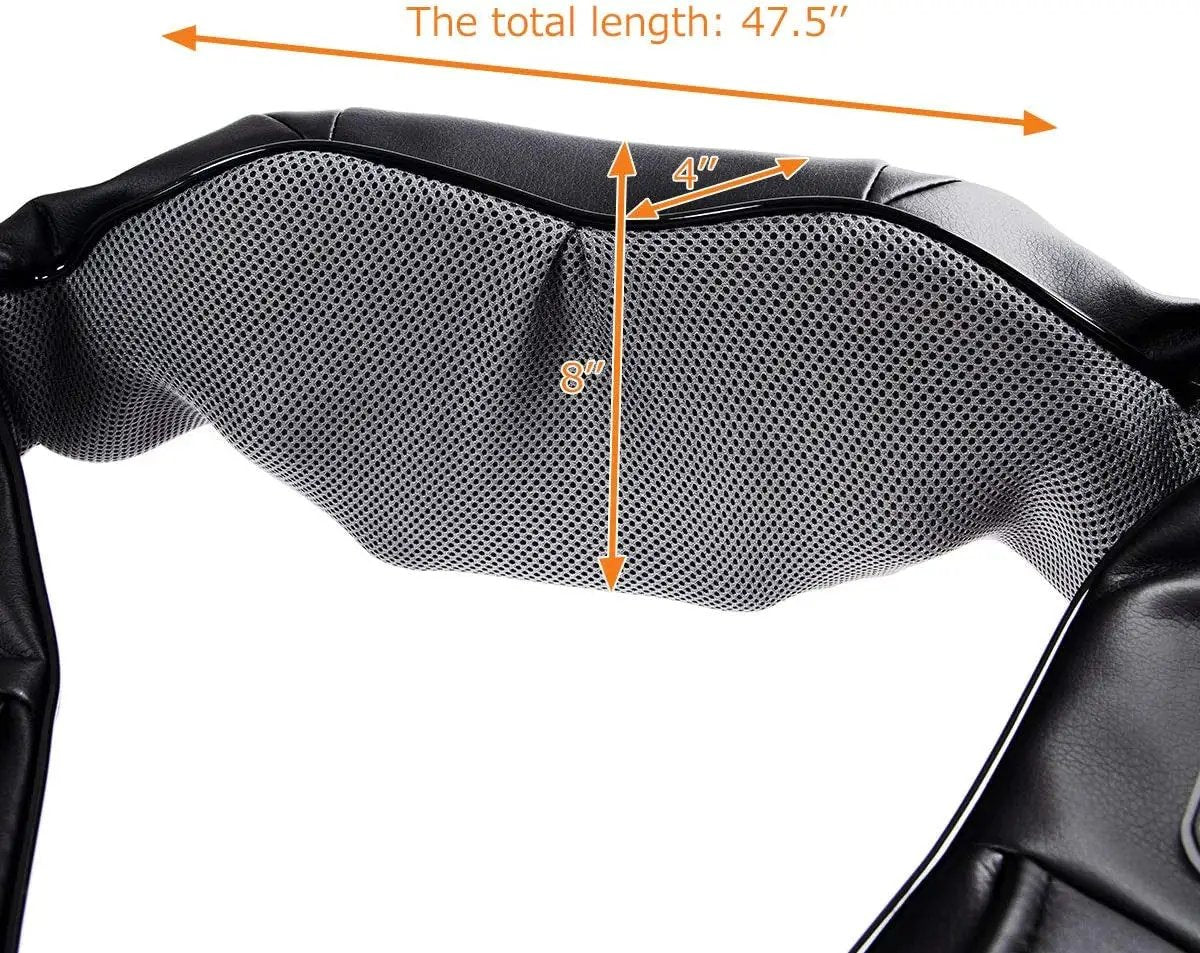 Electric Back and Neck Kneading Shoulder Massager with Heat Straps by DirectDeals