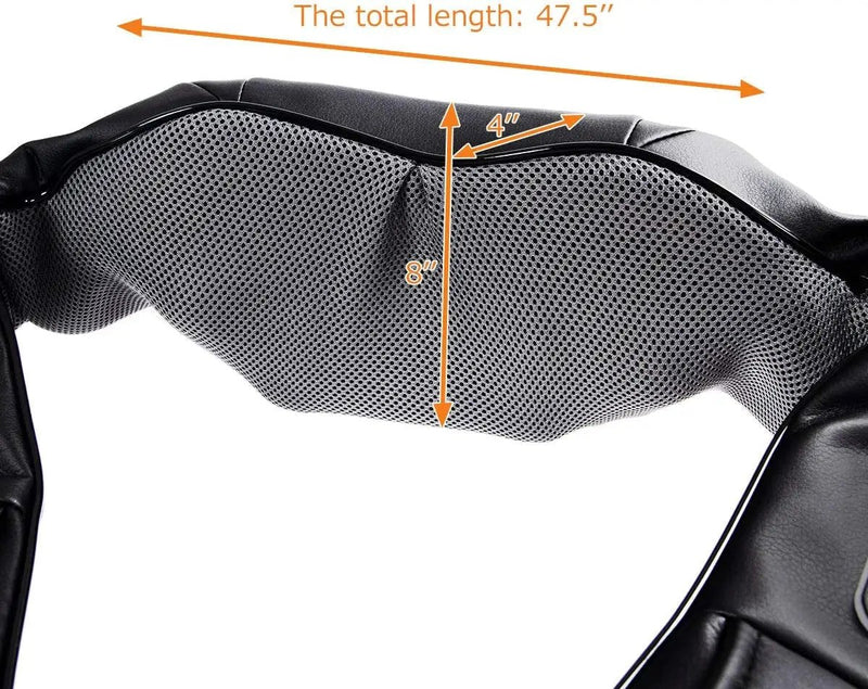 Electric Back and Neck Kneading Shoulder Massager with Heat Straps by DirectDeals