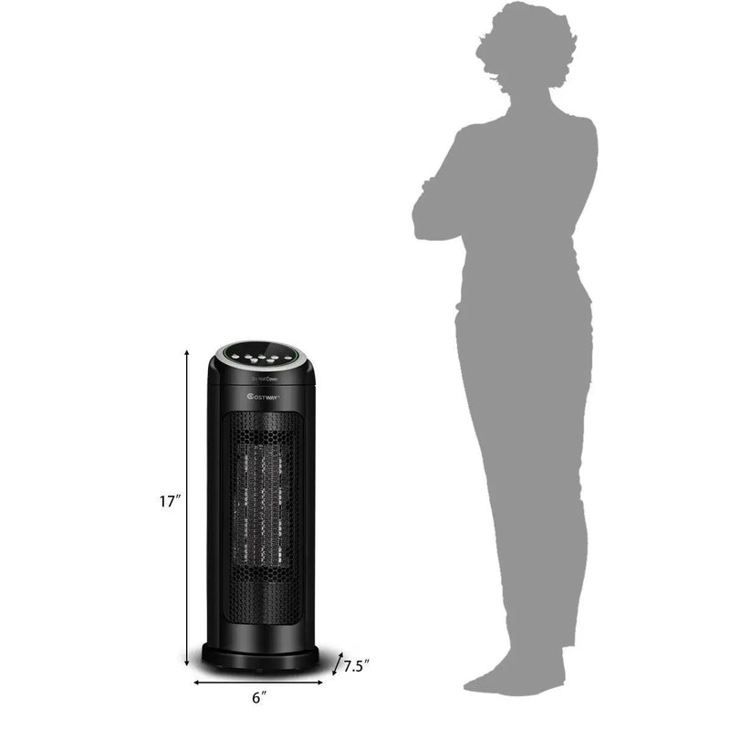 1500 W LED Portable Oscillating PTC Ceramic Space Heater by DirectDeals