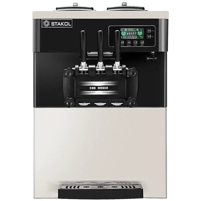 2200W Commercial 3 Flavor Ice Cream Stainless Steel Machine by DirectDeals