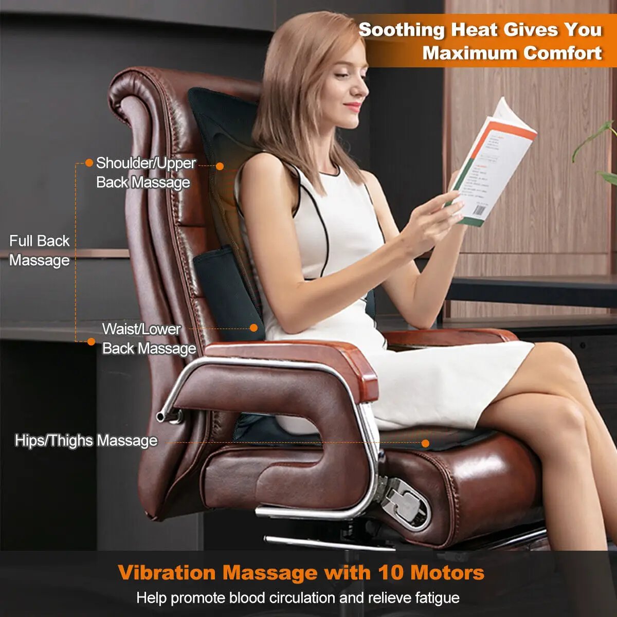 Foldable Full Body Massage Mat with 10 Vibration Motors by DirectDeals