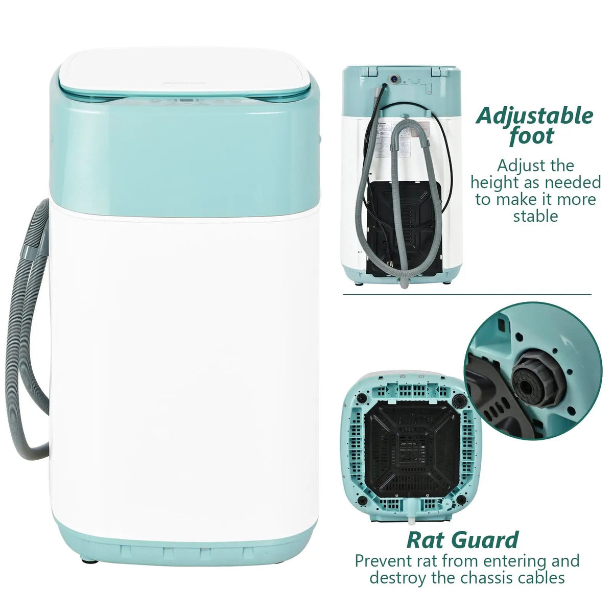 8lbs Portable Fully Automatic Washing Machine with Drain Pump, photo 5 of 10
