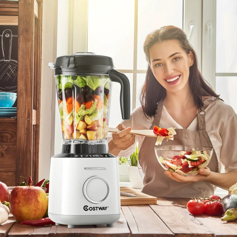 1500W Countertop Smoothies Blender with 10 Speed and 6 Pre-Setting Programs by DirectDeals