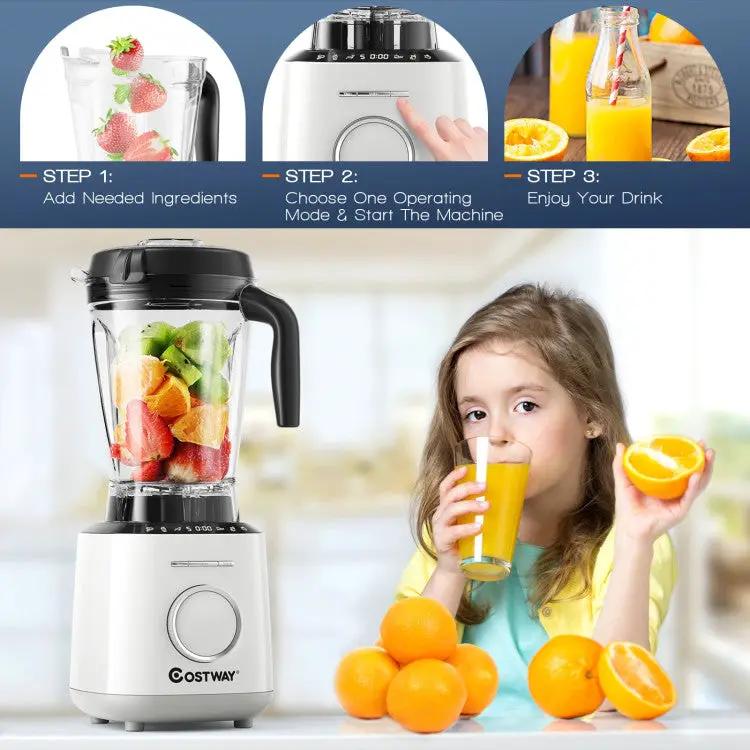1500W Countertop Blender with 10 Speeds & 6 Preset Programs by DirectDeals