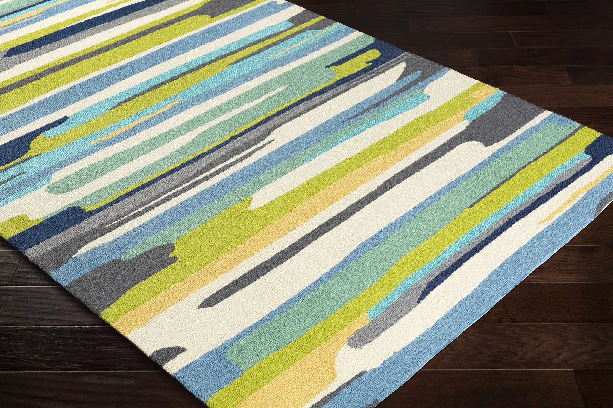Ephrata Colorful Blue Outdoor Rug - Clearance by Boutique Rugs