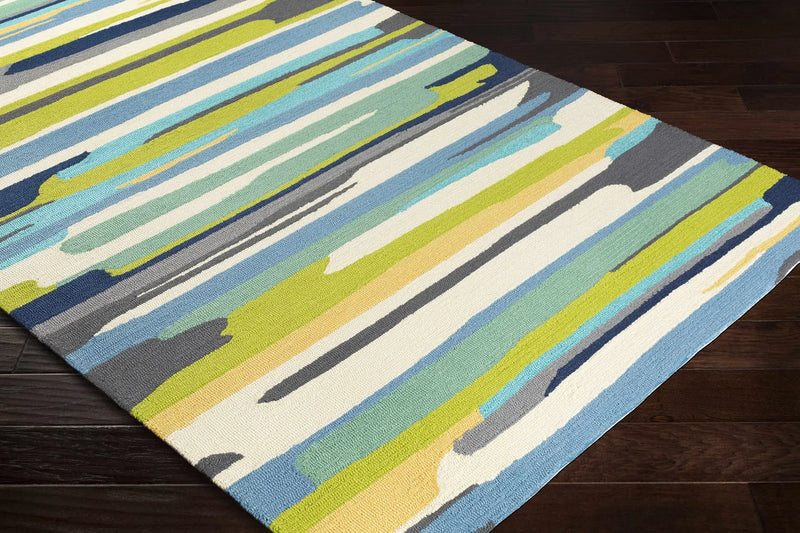 Ephrata Colorful Blue Outdoor Rug - Clearance by Boutique Rugs