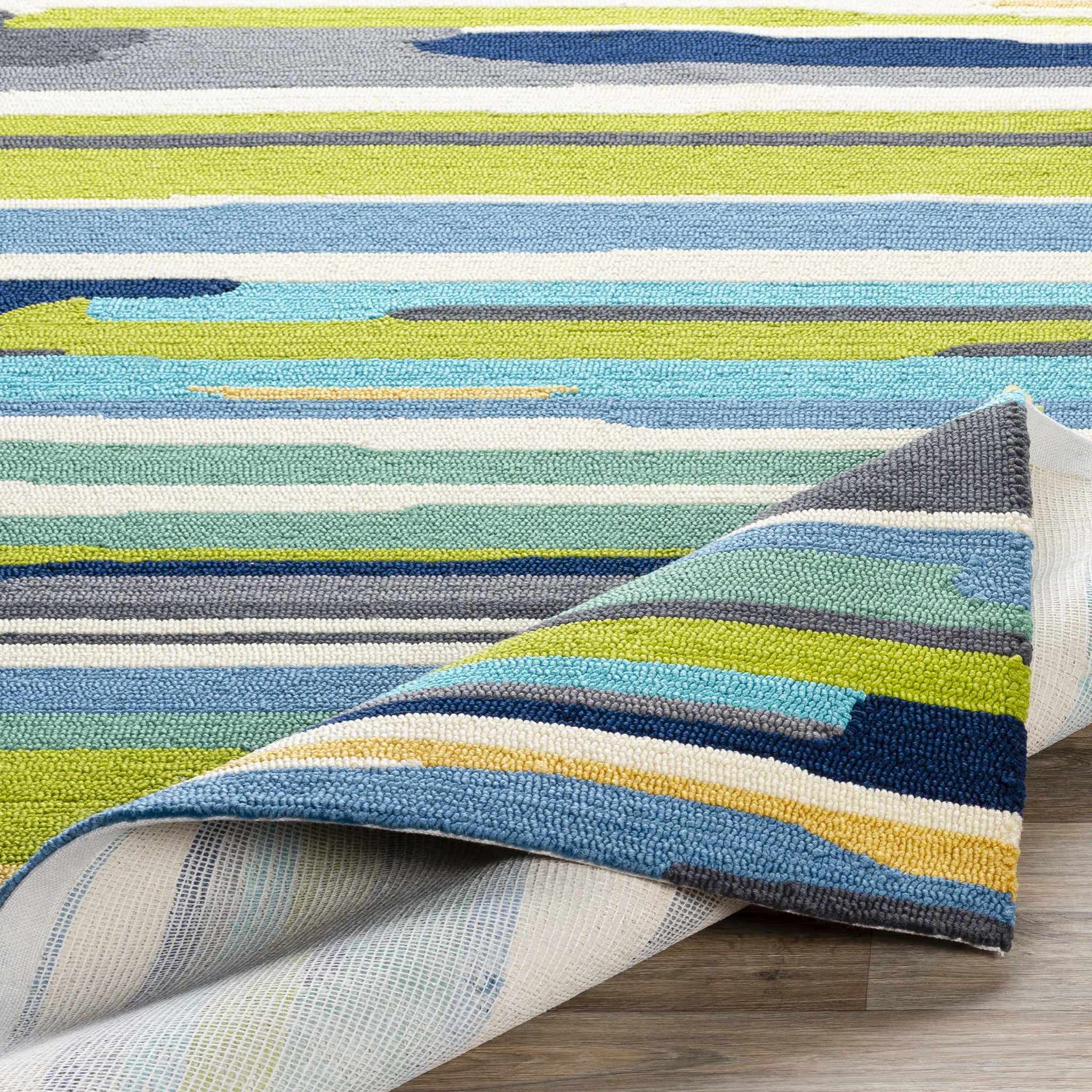 Ephrata Colorful Blue Outdoor Rug - Clearance by Boutique Rugs