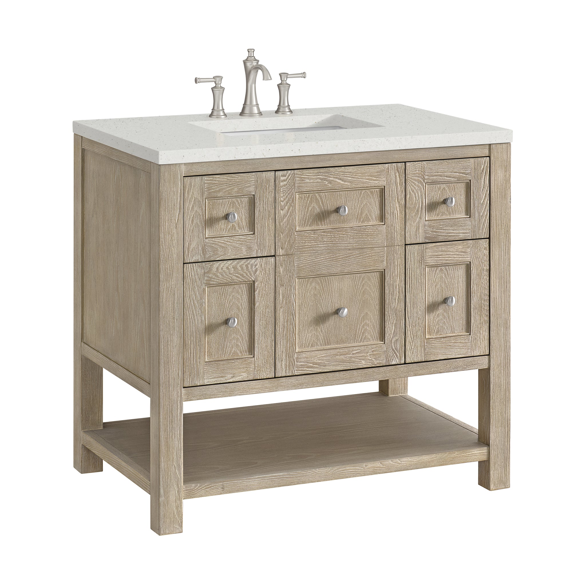 James Martin Breckenridge 36" Single Bathroom Vanity, Whitewashed Oak, view 27