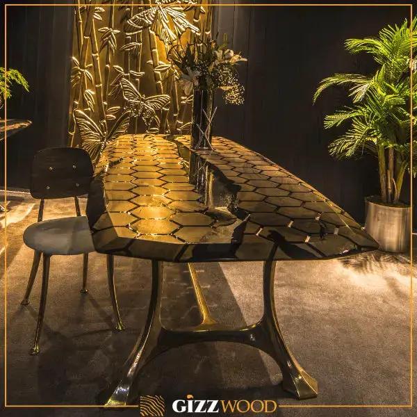 Hexagon Resin Dining Table, photo 3 of 13