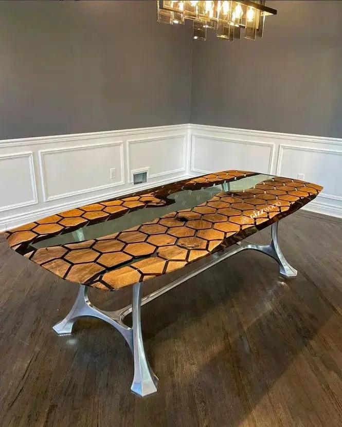 Hexagon Resin Dining Table, photo 11 of 13