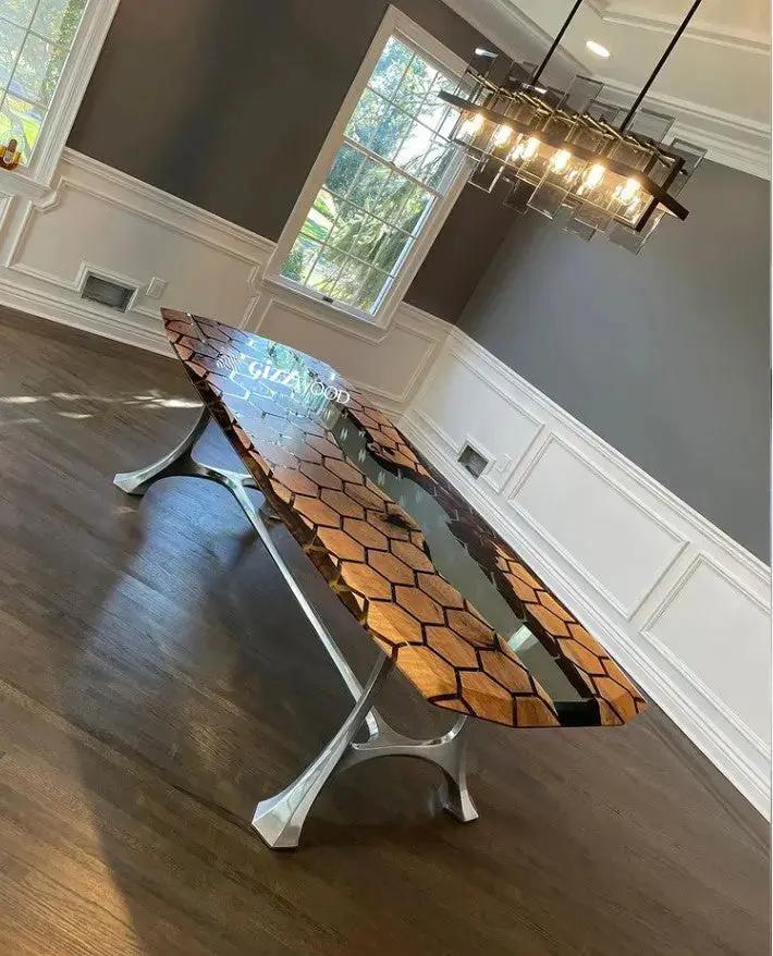 Hexagon Resin Dining Table, photo 12 of 13