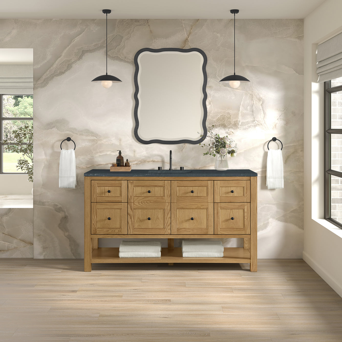 James Martin Breckenridge 60" Single Bathroom Vanity, Light Natural Oak, view 31