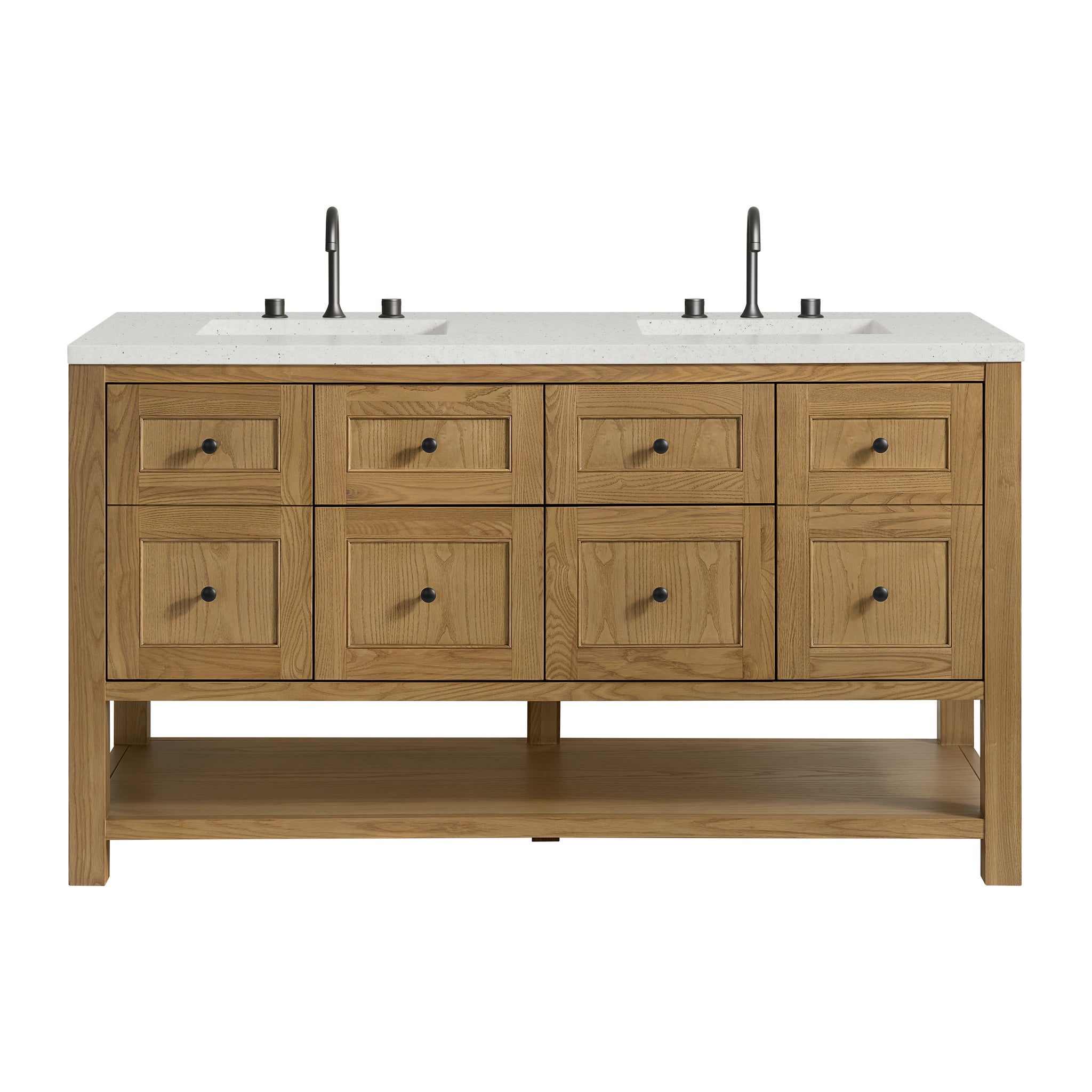 James Martin Breckenridge 60" Double Bathroom Vanity, Light Natural Oak, view 25