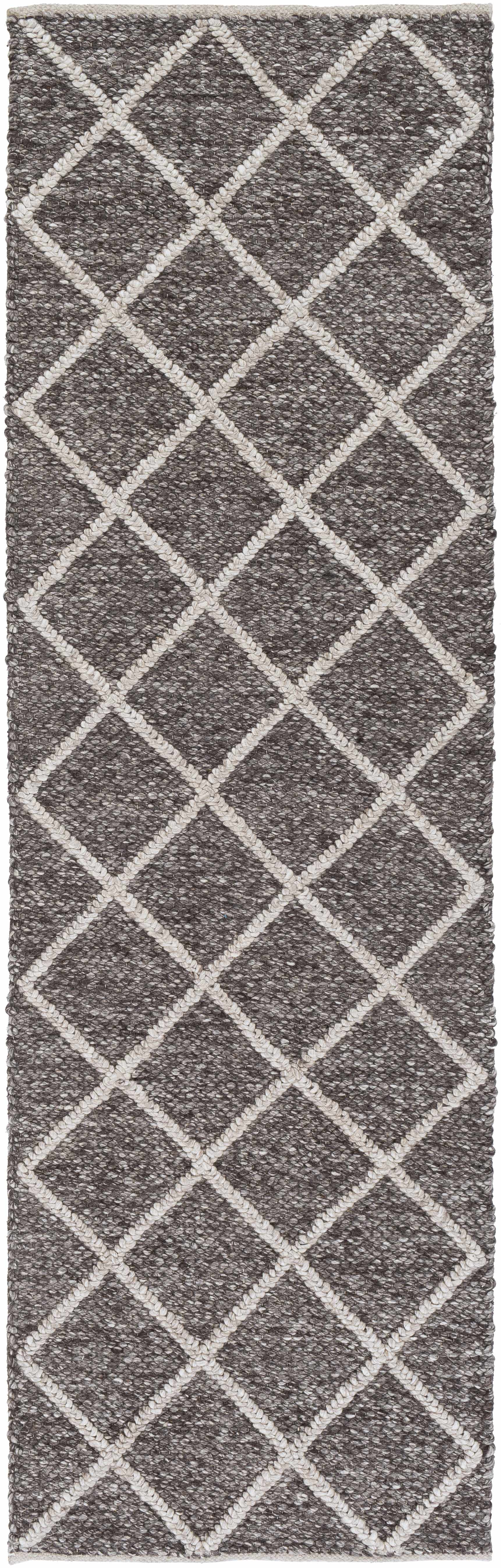 Syosset 2x3 Brown Trellis Wool&Viscose Rug - Clearance by Boutique Rugs