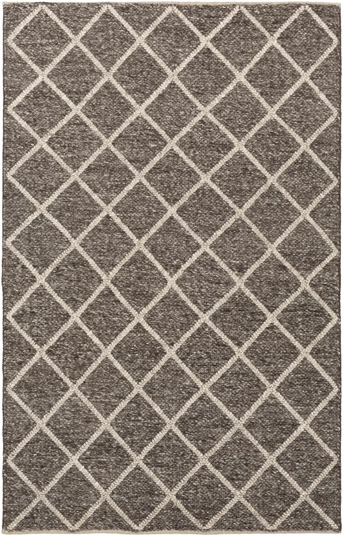 Syosset 2x3 Brown Trellis Wool&Viscose Rug - Clearance