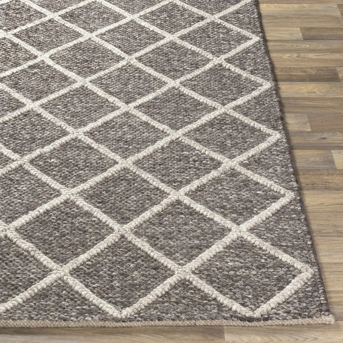 Syosset 2x3 Brown Trellis Wool&Viscose Rug - Clearance, photo 6 of 9