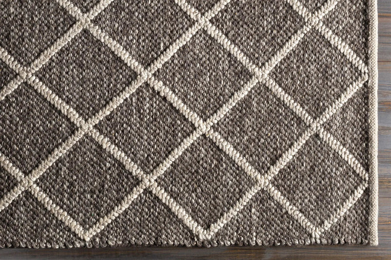 Syosset 2x3 Brown Trellis Wool&Viscose Rug - Clearance by Boutique Rugs