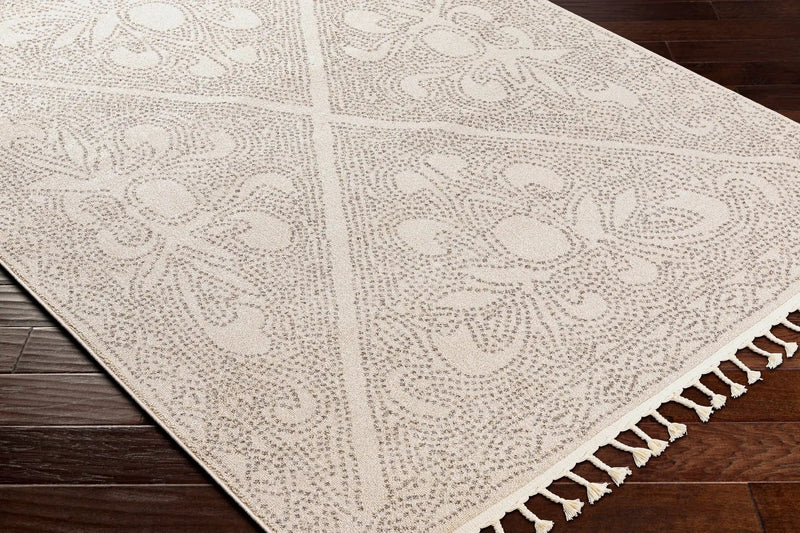 Birdwood Cream & Brown Area Rug by Hauteloom