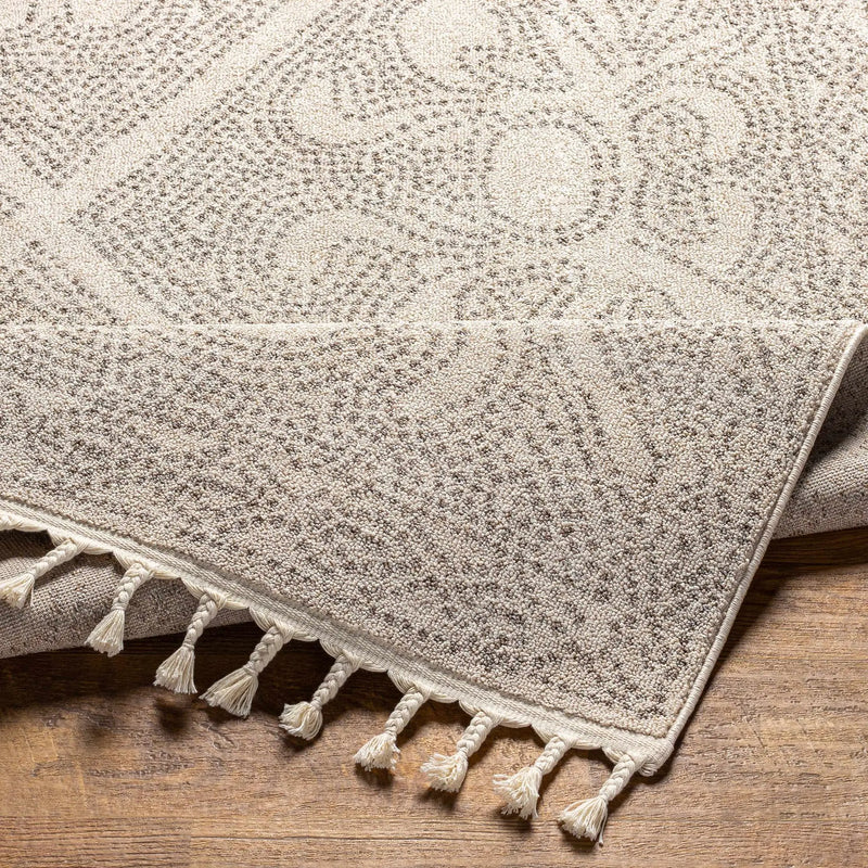 Birdwood Cream & Brown Area Rug by Hauteloom