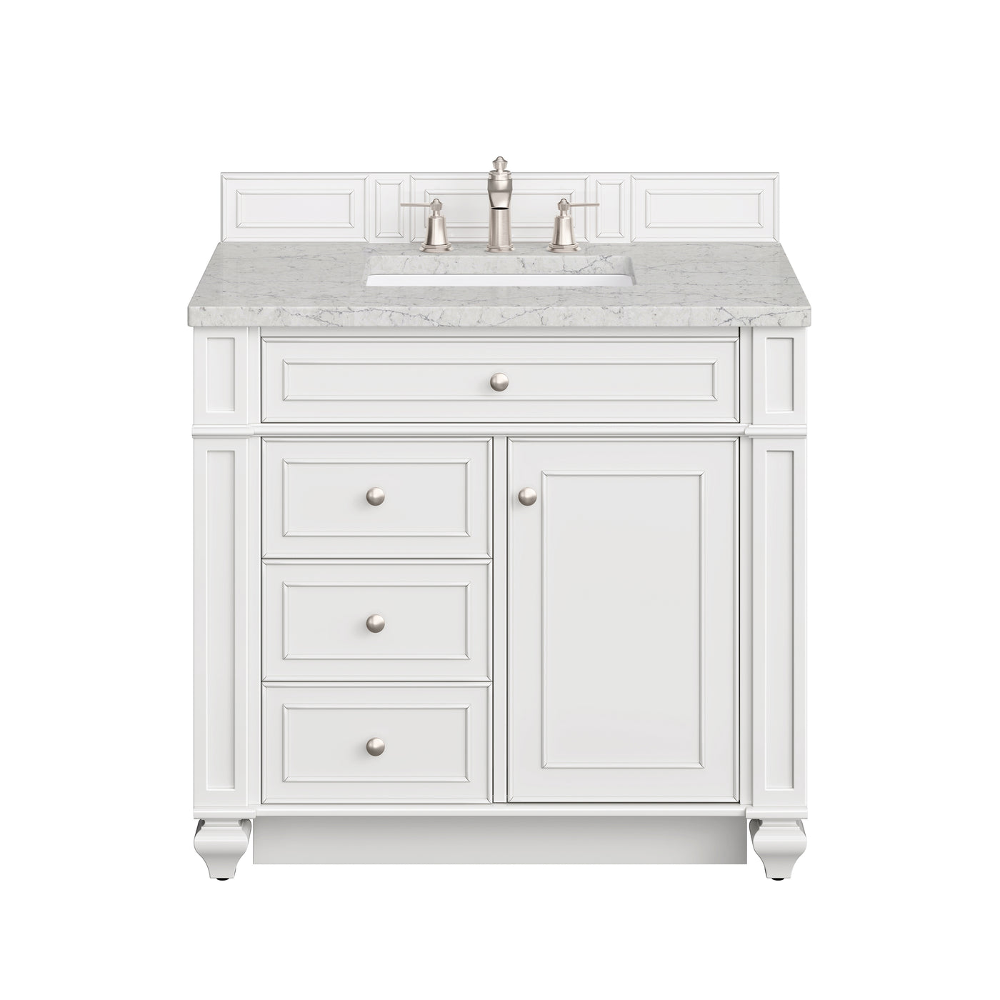 James Martin Bristol 36" Single Bathroom Vanity, Bright White, view 36