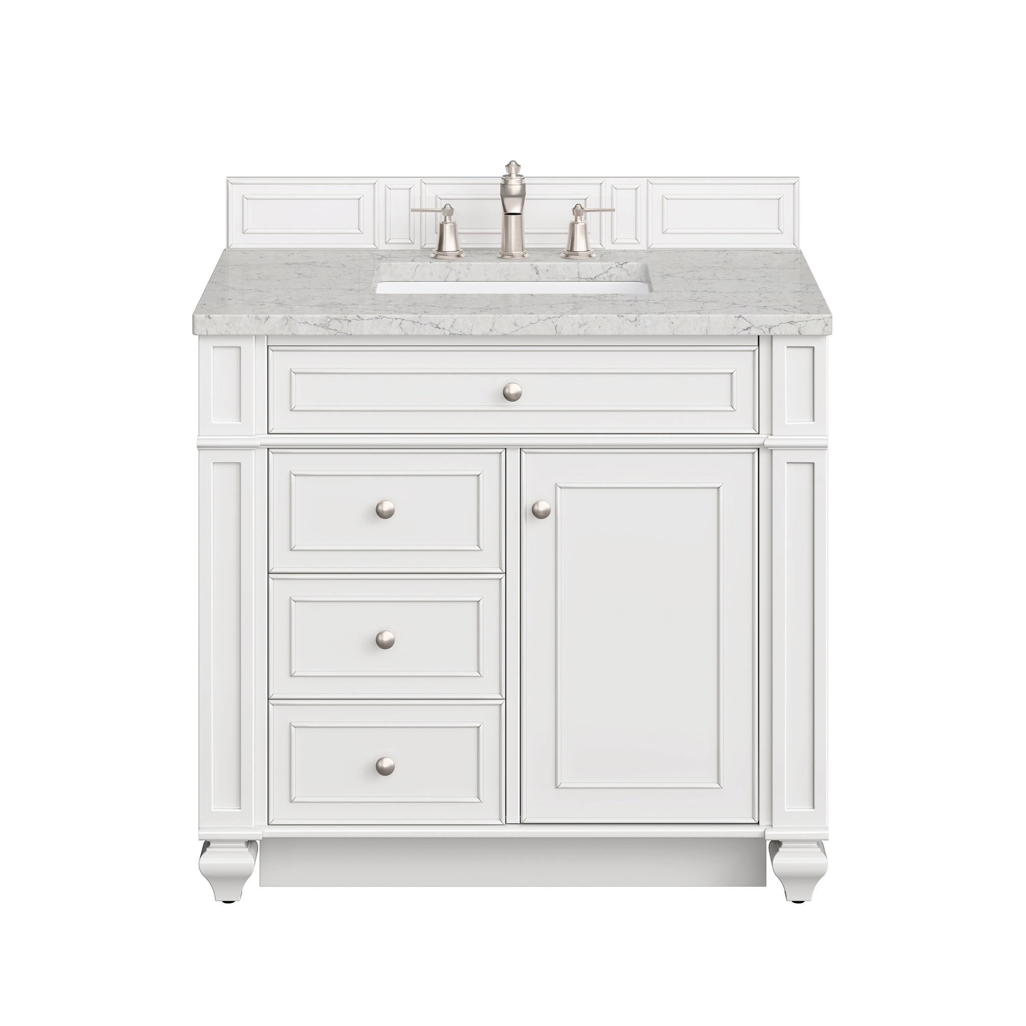 James Martin Bristol 36" Single Bathroom Vanity, Bright White, view 36