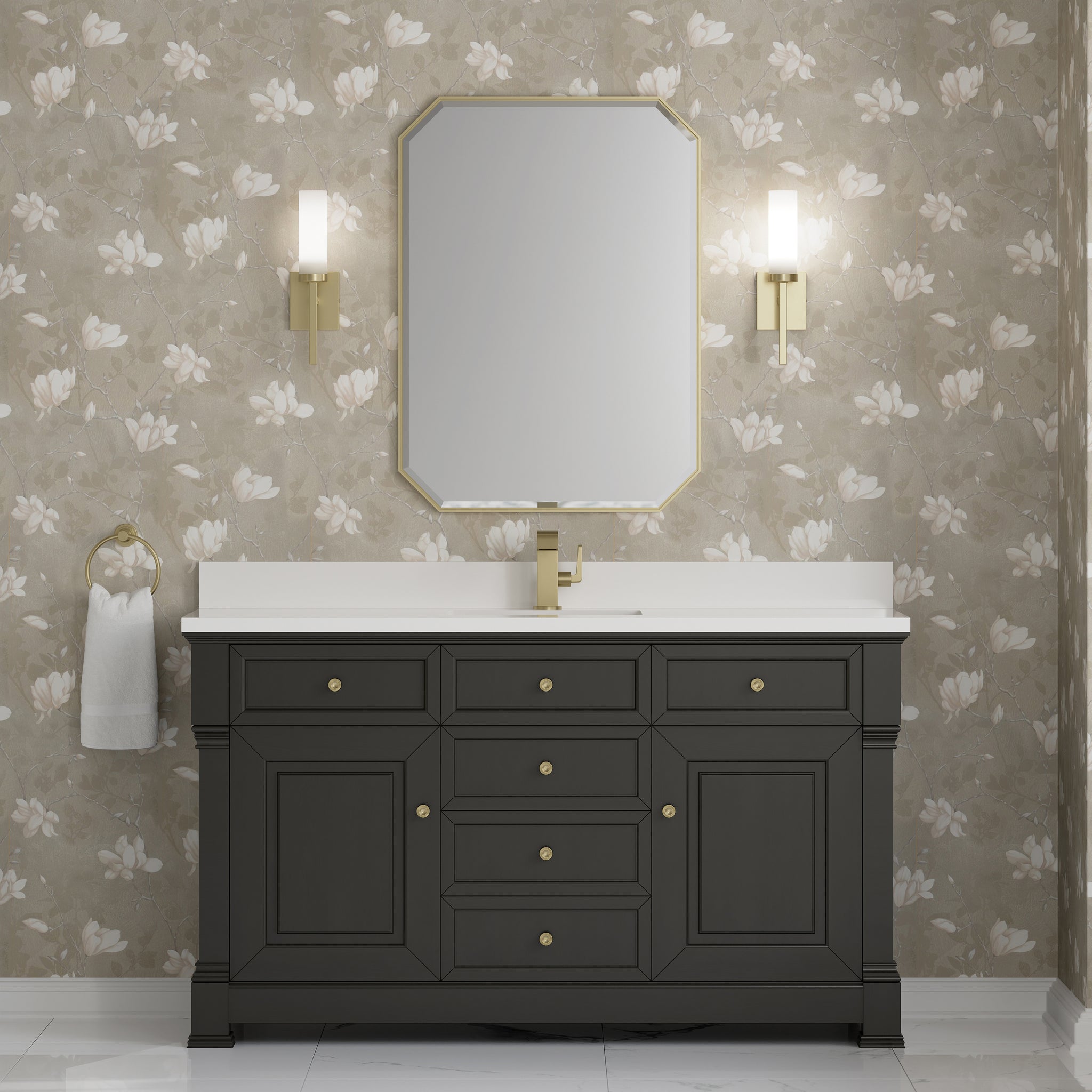 James Martin Brookfield 60" Single Bathroom Vanity, Black Onyx, view 33