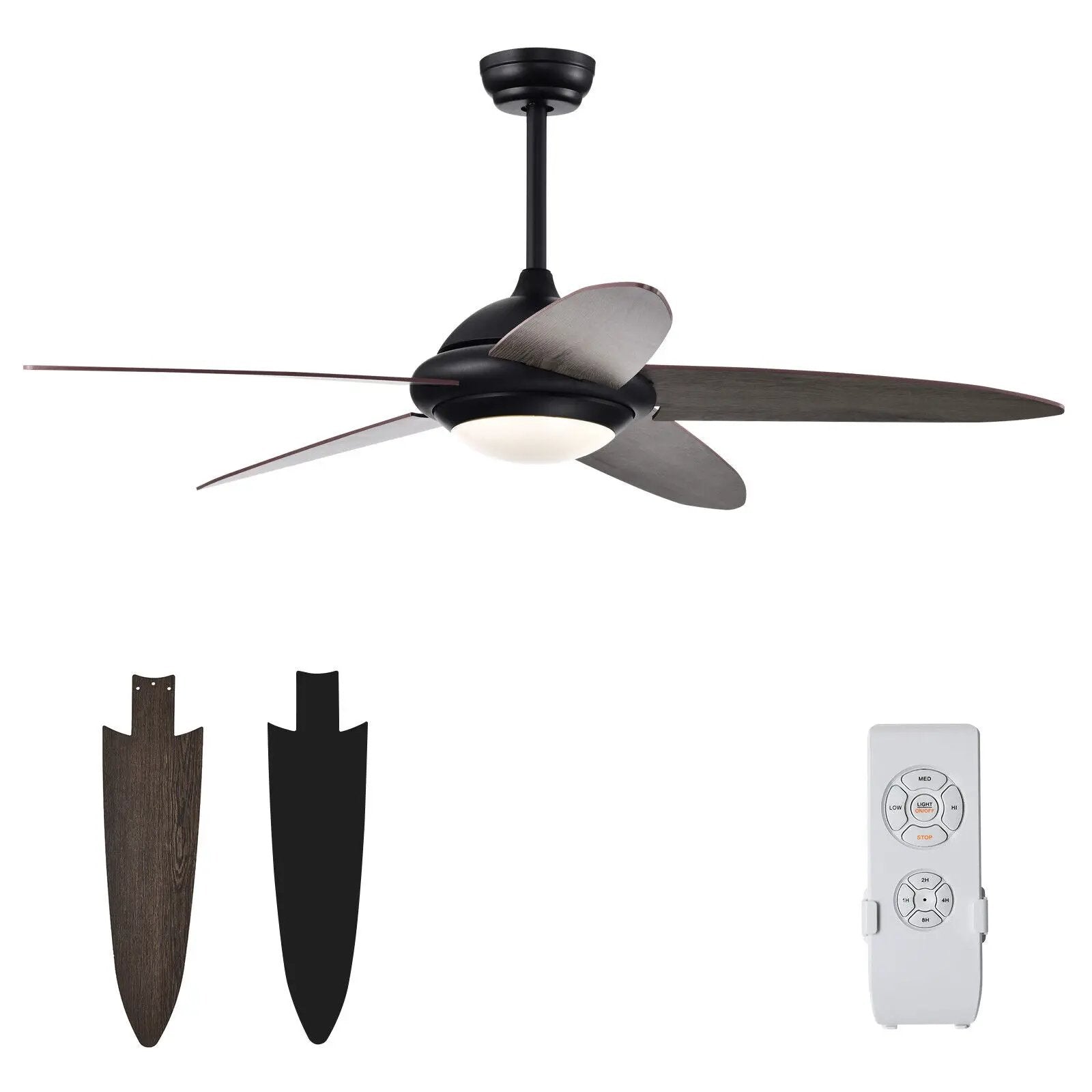 52 Inch Ceiling Fan with Lights and 3 Lighting Colors by DirectDeals