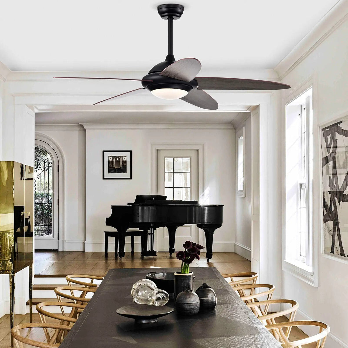 52 Inch Ceiling Fan with Lights and 3 Lighting Colors, photo 2 of 10
