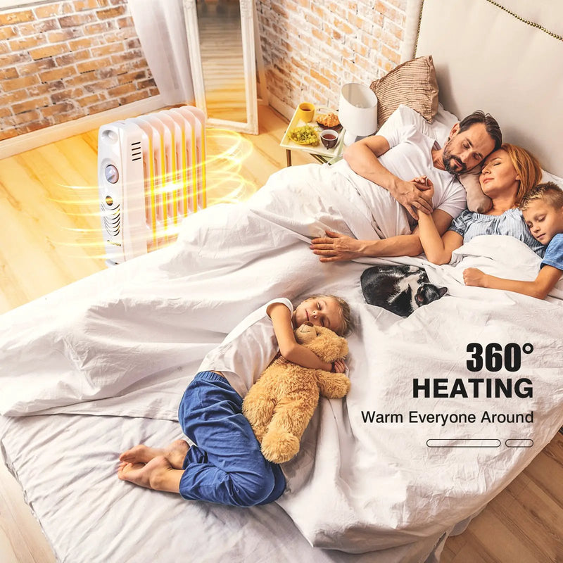 700 W Portable Mini Electric Oil-Filled Radiator Heater by DirectDeals
