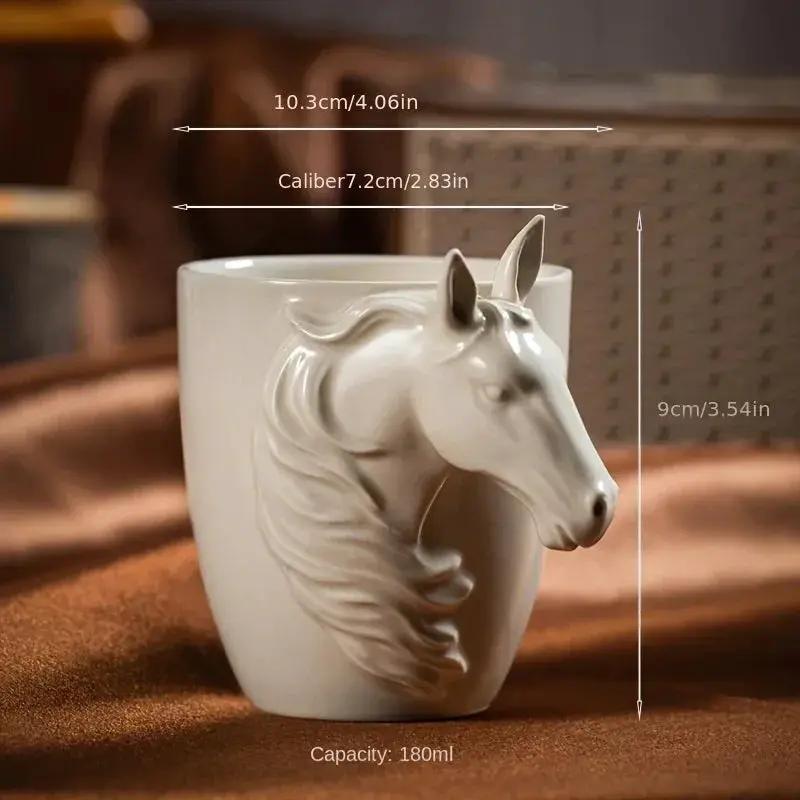 Espresso Cup - 3D Handle Ceramic Wood Ash 6Oz by House Of Avana