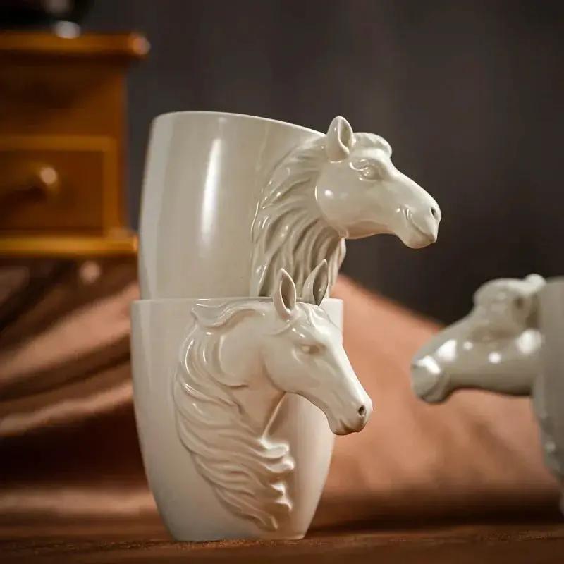 Espresso Cup - 3D Handle Ceramic Wood Ash 6Oz by House Of Avana