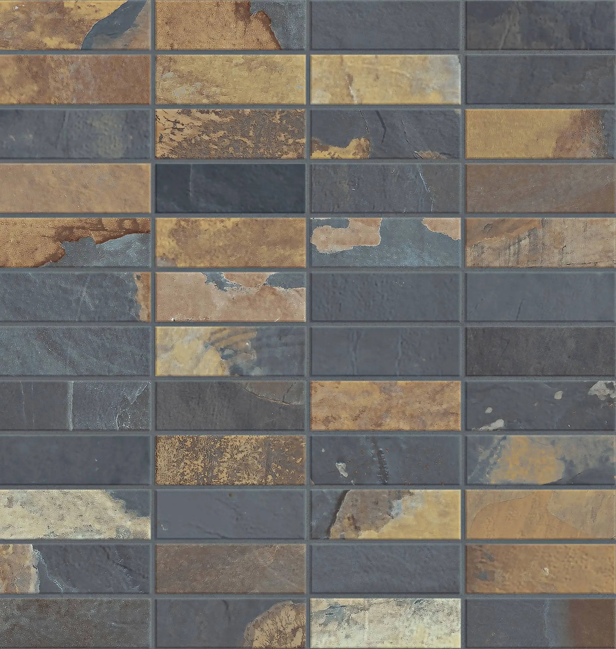 Essence Mariposa Slate Mosaic H Look Porcelain Tiles 12x12 by landmarkceramics
