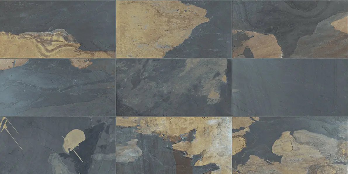 Essence Mariposa Slate Look Porcelain Tiles 3x12 by landmarkceramics