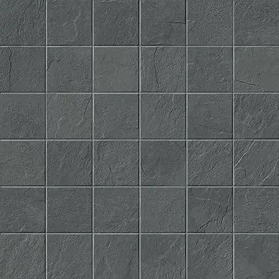 Essence Montauk Dark Mosaic A Slate Look Porcelain Mosaics 12x12 by landmarkceramics