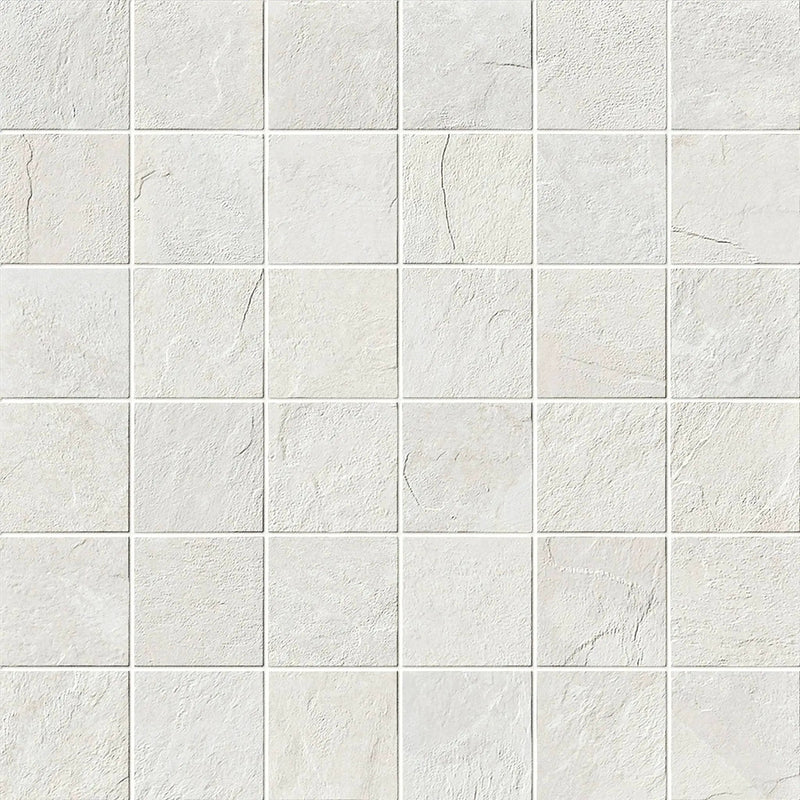 Essence Montauk White Bullnose Slate Look Porcelain Moldings 3x24 by landmarkceramics